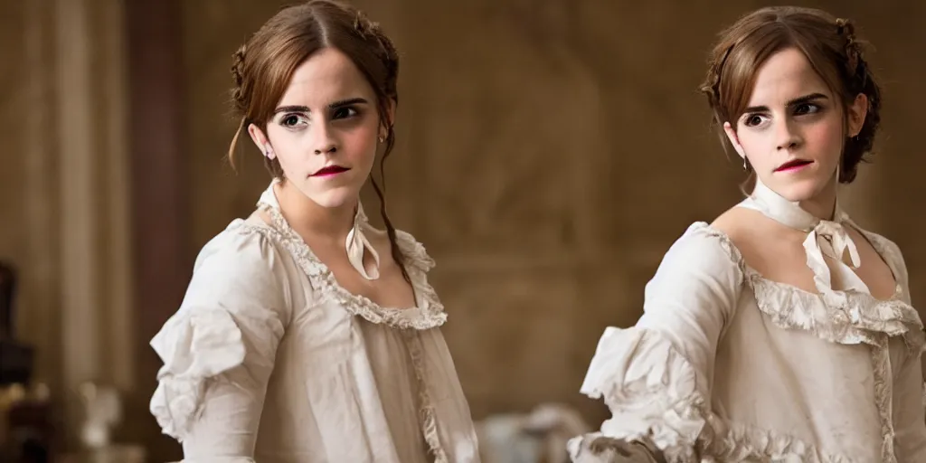 Prompt: Emma Watson in Barry Lyndon canon 5d mk4