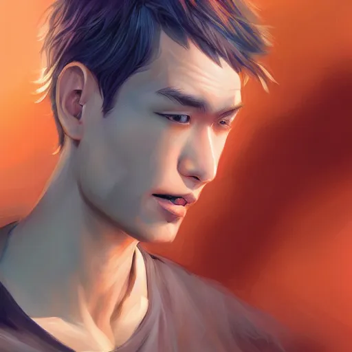 Image similar to Linus from LinusTechTips, elegant, ultra highly detailed, digital painting, smooth, sharp focus, artstation, pixiv, art by Ina Wong, Bo Chen, artgerm, rossdraws, sakimichan