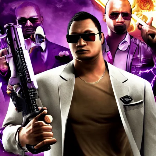 Prompt: Johnny Gat Saints Row 2