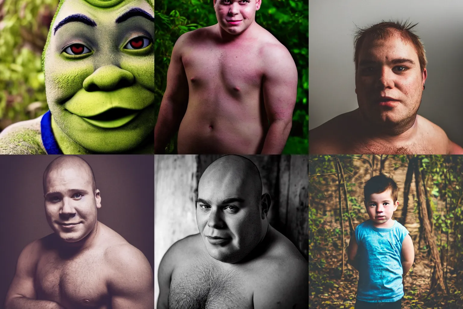 Prompt: photo of Shrek #portrait #photoshoot #likes #canon #photography