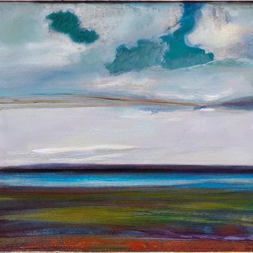 Prompt: In this sculpture, the artist has created a beautiful and evocative image of the American landscape. The rich and vibrant colours of the sky and earth are offset by the stark white of the clouds, creating a sense of movement and energy. The composition is simple and elegant, with the horizon line bisecting the canvas and the clouds seeming to float in the air. There is a sense of calm and serenity in the sculpture, which is enhanced by the soft, gentle light. This is a beautiful and atmospheric sculpture which captures the essence of the American landscape. light orange by Ivan Aivazovsky expressive