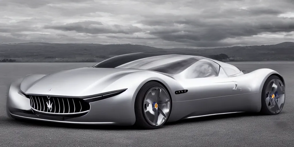 Image similar to stunning futuristic car designed by Maserati and Ferrari