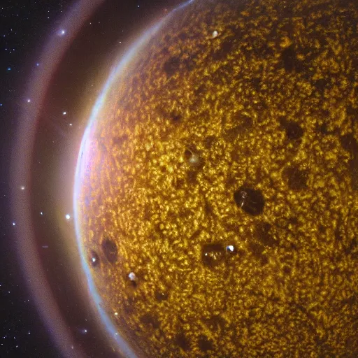 Image similar to planet lemon, photo by hubble telescope