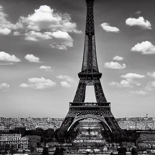 Image similar to extreme wide angle photograph of the eiffel tower by murad osmann,