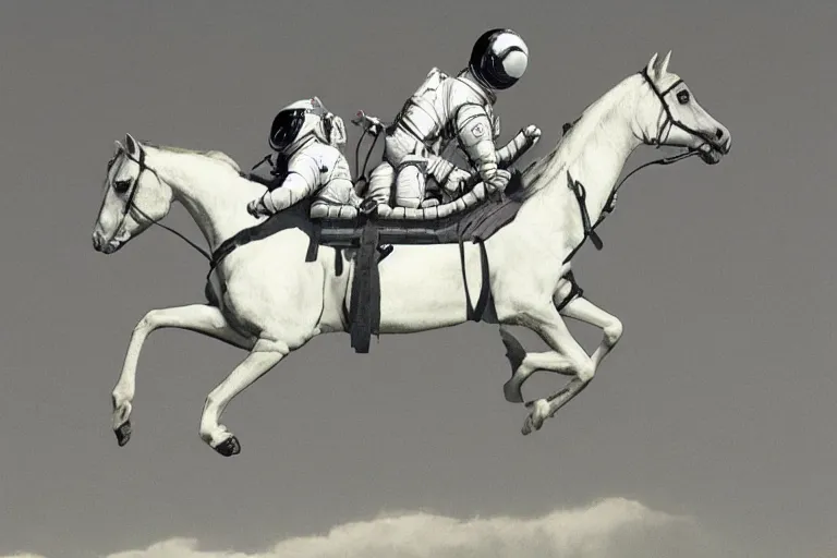 Image similar to horse on top of an astronaut, astronaut under the horse, arstation