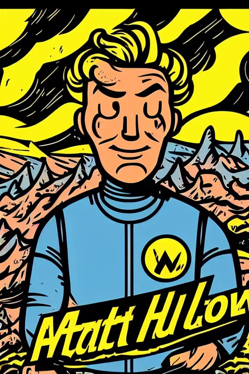 Image similar to fallout 7 6 retro futurist illustration art by butcher billy, sticker, colorful, illustration, highly detailed, simple, smooth and clean vector curves, no jagged lines, vector art, smooth andy warhol style