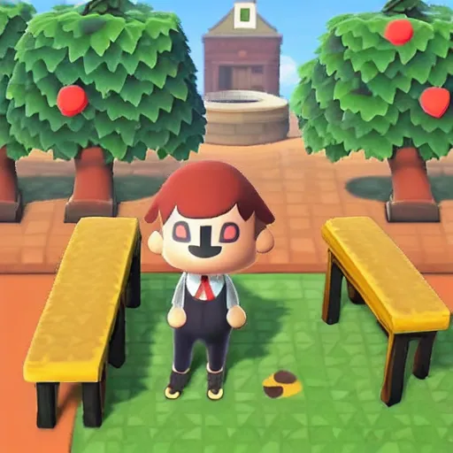 Prompt: Hitler in Animal Crossing, 8K