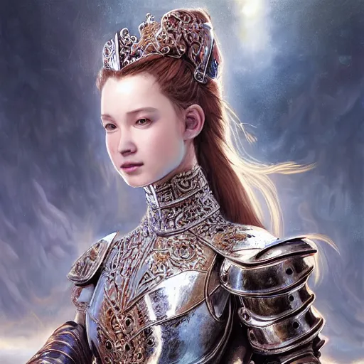 Prompt: a masterpiece ultrarealistic ultradetailed portrait of beautiful full armored knight princess baroque renaissance. medium shot, intricate, elegant, by stanley artgerm lau, wlop, rossdraws, james jean, andrei riabovitchev, marc simonetti, background by james jean, light by julie bell, porcelain skin. global illumination. vfx