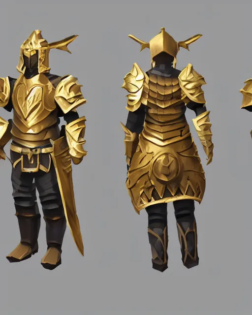 Prompt: fantasy warrior in simple armor, gold accents, smooth sketch, plain, low poly, extremely clean, uncluttered, high-quality