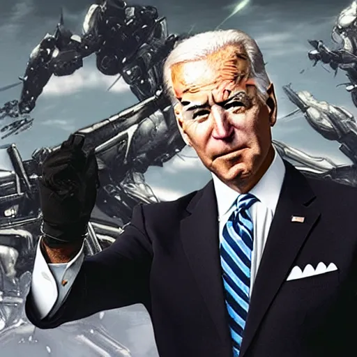 Image similar to Joe Biden in Metal Gear Rising: Revengeance