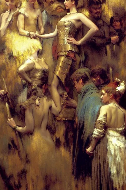 Image similar to game of thrones, painting by gaston bussiere, craig mullins, j. c. leyendecker, edgar degas