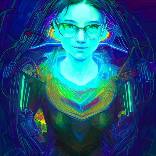 Image similar to skill magic geek inside matrix deepdream radiating a glowing aura stuff loot legends stylized digital illustration video game icon artstation lois van baarle, ilya kuvshinov, rossdraws,