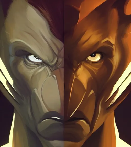 Image similar to face icon stylized minimalist wolverine, loftis, cory behance hd by jesper ejsing, by rhads, makoto shinkai and lois van baarle, ilya kuvshinov, rossdraws global illumination