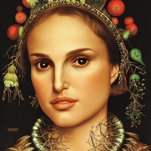 Image similar to portrait of natalie portman by ernst haeckel