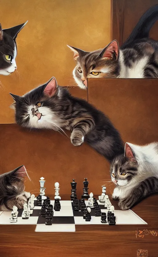 Open world chess with cats