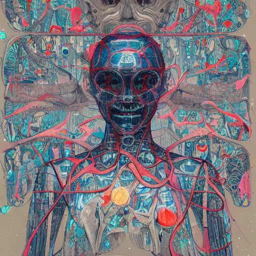 Image similar to the inside of an AI mind by James Jean