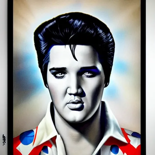 Image similar to elvis portrait, Pixar style, by Tristan Eaton Stanley Artgerm and Tom Bagshaw.