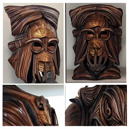 Image similar to illithid wooden mask