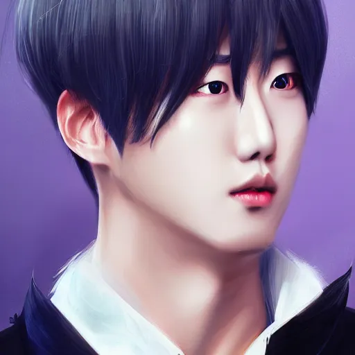 Image similar to jin from bts, elegant, ultra highly detailed, digital painting, smooth, sharp focus, artstation, art by Ina Wong