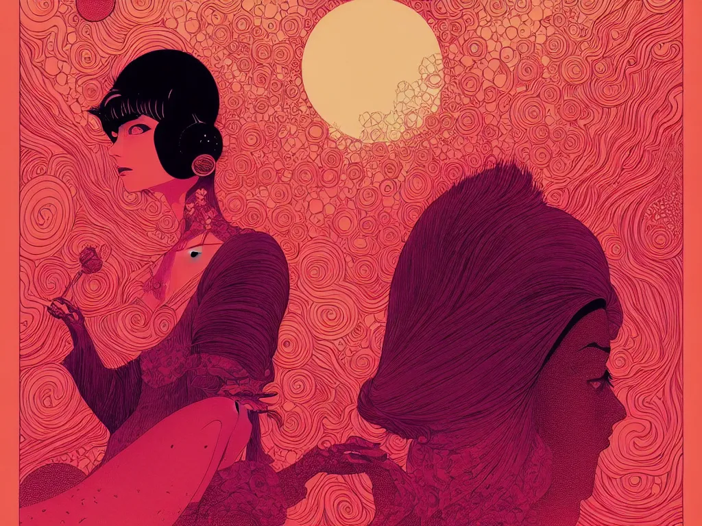 Image similar to beautiful woman by balmy enso, jamie hewlett, nicolas delort, moebius, victo ngai, josan gonzalez, kilian eng