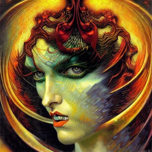 Image similar to Divine Chaos Engine by Karol Bak, Jean Delville, and Vincent Van Gogh