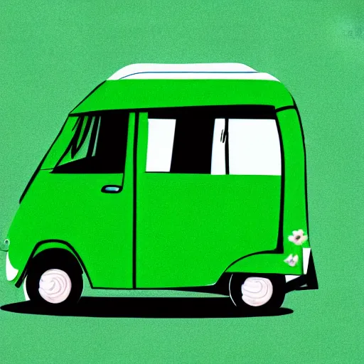 Image similar to Illustration of a tuk tuk with a pure green background