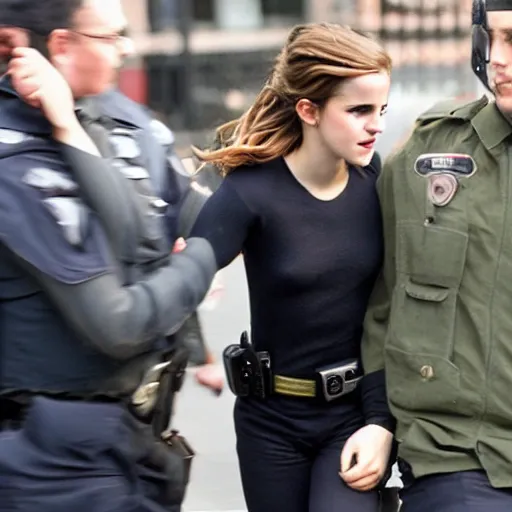 Image similar to emma watson being arrested