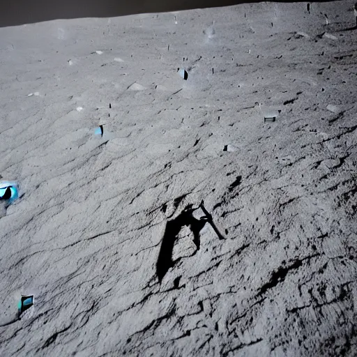 Prompt: a man doing a back bend on the moon