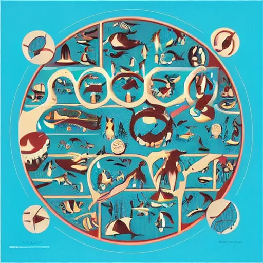 Image similar to “ chris ware ” aquatic horror shape canine medical diagram optical illusion 1 0 2 4 x 1 0 2 4