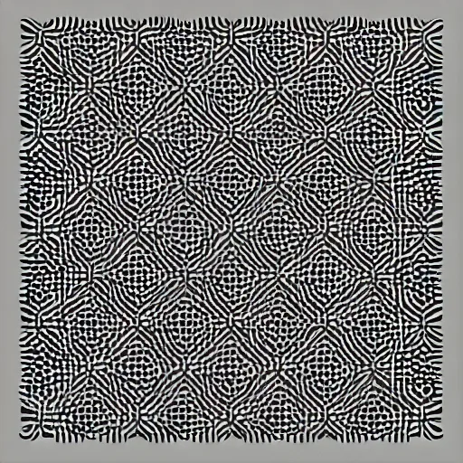 Image similar to black and white generative art of random geomteric shapes, minimalistic vector graphics, black background