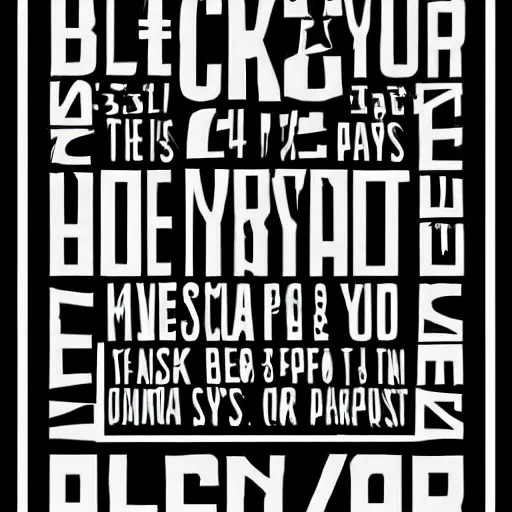 Image similar to black on white graphic poster in style of eric hu, acid, y 2 k