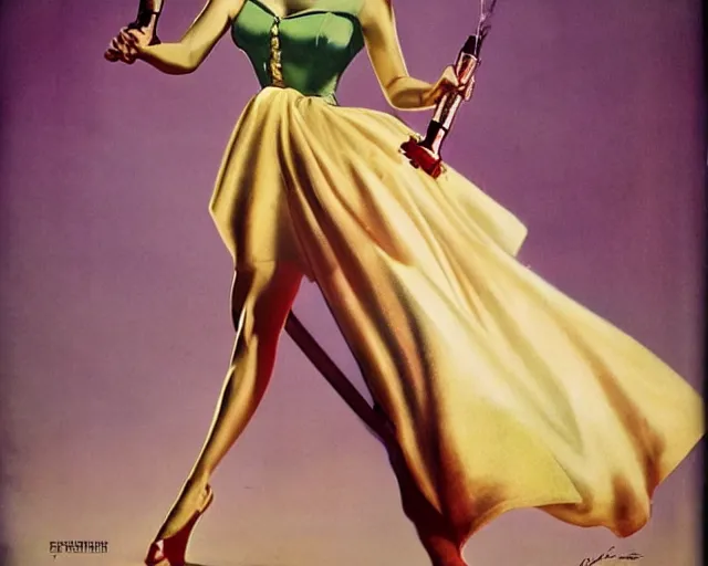 Image similar to 1 9 5 0 s pin up photo of the bride of frankenstein, full body, campy color scheme, realistic, center, smooth, golden ratio, detailed, gil elvgren, earl moran, joyce ballantyne