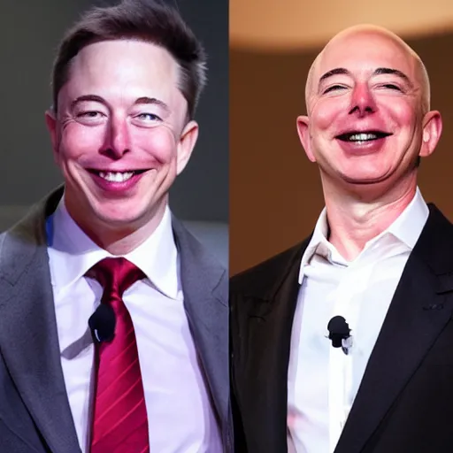 Image similar to elon x bezos x gates troll face