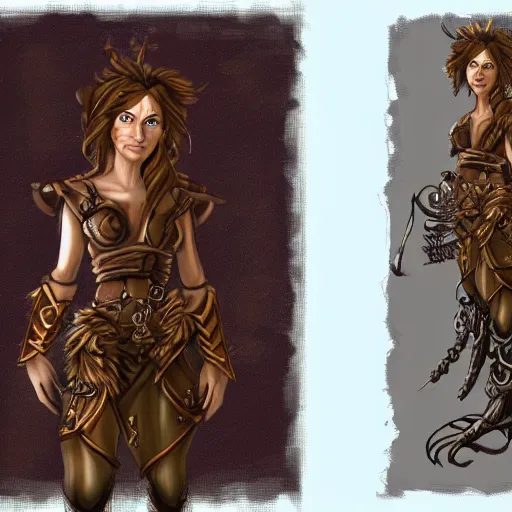 Image similar to planescape art style annah character concept