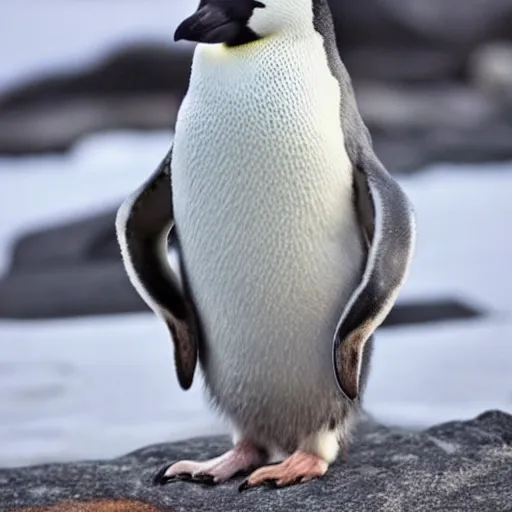 Prompt: The worlds cutest!!! wolf penguin hybrid