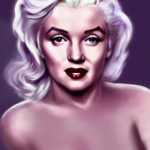 Image similar to Marilyn Monroe as daenerys targaryen, purple eyes, 4k, artstation, cgsociety, award-winning, masterpiece, stunning, beautiful, glorious, powerful, fantasy art