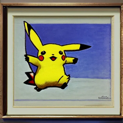 Prompt: pikachu in Claude Monet art stlye