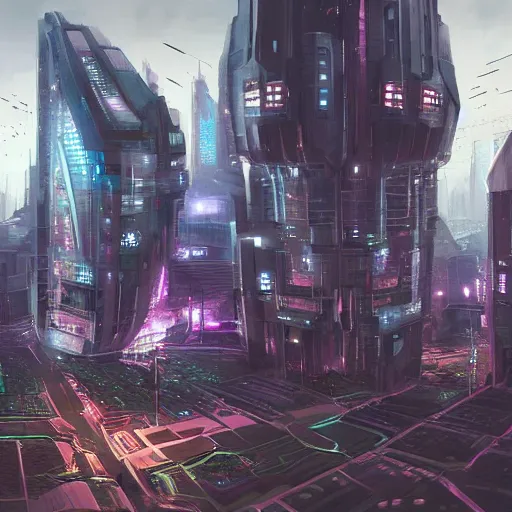 Prompt: a futuristic city, cyber punk