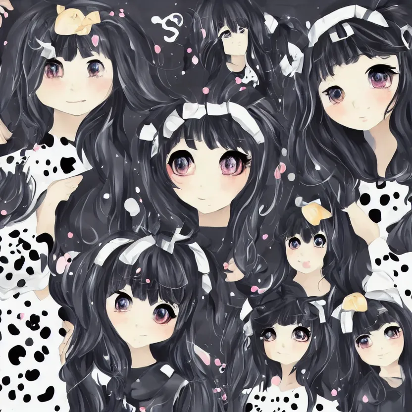 Image similar to shirt design, yukikaze birthday, cute unique style, high resolution, stunning, matte, trending on youtube, by experienced artist, small and cute anatomy, black dot eyes, soft and light colors, low saturation