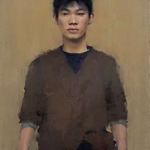 Image similar to vietnamese male portrait by ruan jia