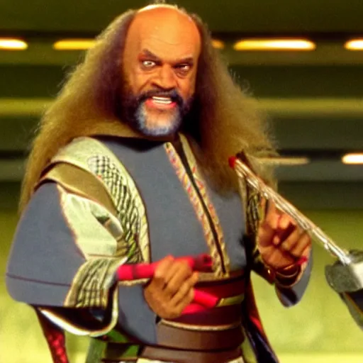 Image similar to Gowron spanks Worf with a glory stick