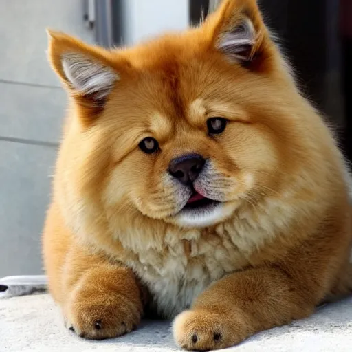 Image similar to photo of a chow-housecat