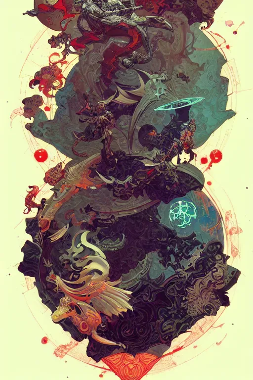 Image similar to tattoo design by kilian eng and victo ngai and james jean and peter mohrbacher and craig mullins