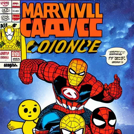 Prompt: marvel comic book cover with rubber ducky man