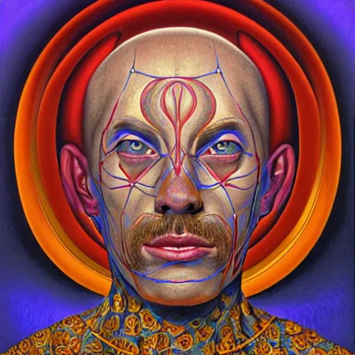 Prompt: portrait of charles 4 th by alex grey