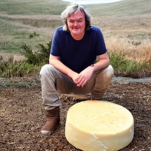 Image similar to James May Bathing in cheese