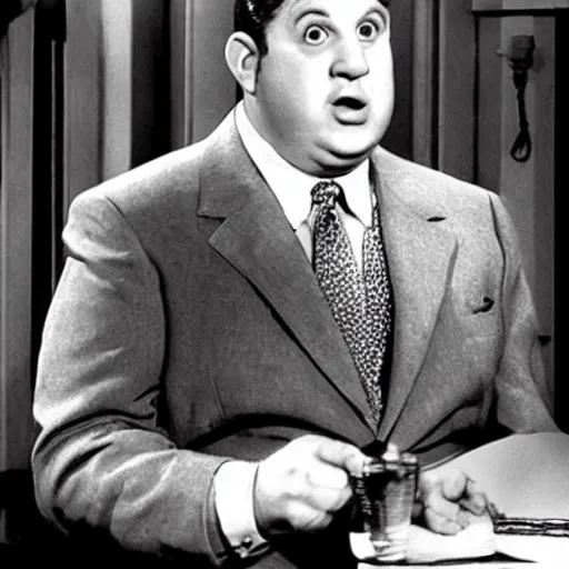 Image similar to moe from the three stooges as perry mason