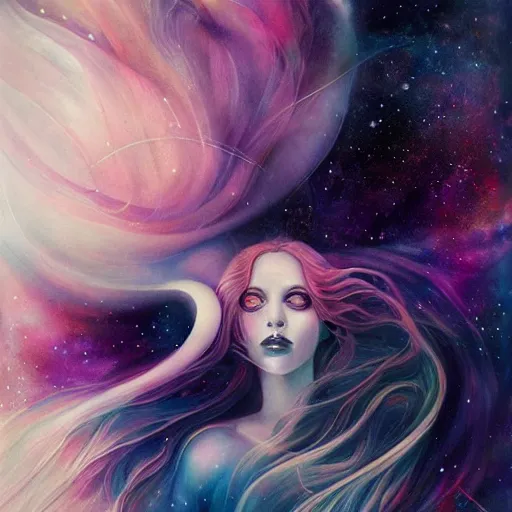 Prompt: Liminal space in outer space by Anna Dittmann