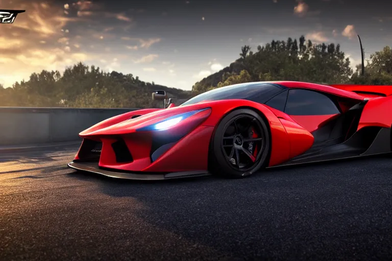 Image similar to photo wallpaper sport car gran turismo 7 forza horizon need for speed fast and furious 5 unreal engine supercar hypercar game concept car octane render, 4 khd 2 0 2 2 3 d cgi rtx style chrome reflexion global illumination ray tracing hdr arstation pixar and disney unreal