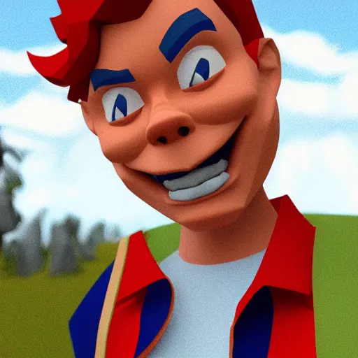 Prompt: low - poly archie andrews